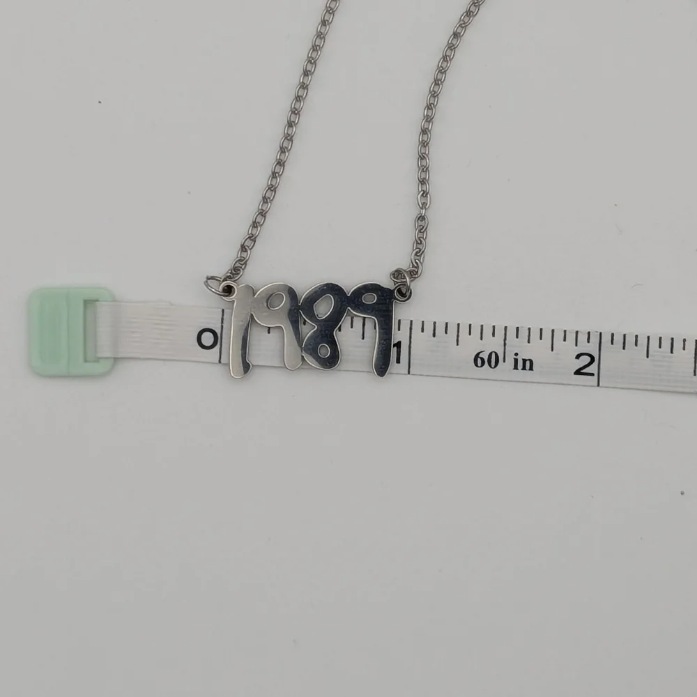 Taylor Swift 1989 Necklace Silver Stainless Steel Jewelry Music Album